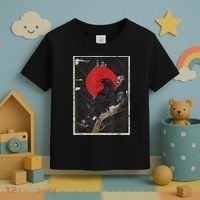 Red Moon Raven Graphic Black Crow Toddler T-Shirt thumb 3