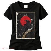 Red Moon Raven Graphic Black Crow Women's T-Shirt thumb 0