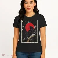 Red Moon Raven Graphic Black Crow Women's T-Shirt thumb 4