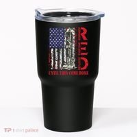 R.E.D. Military Remember Everyone Deployed Usa Flag Tumbler thumb 0