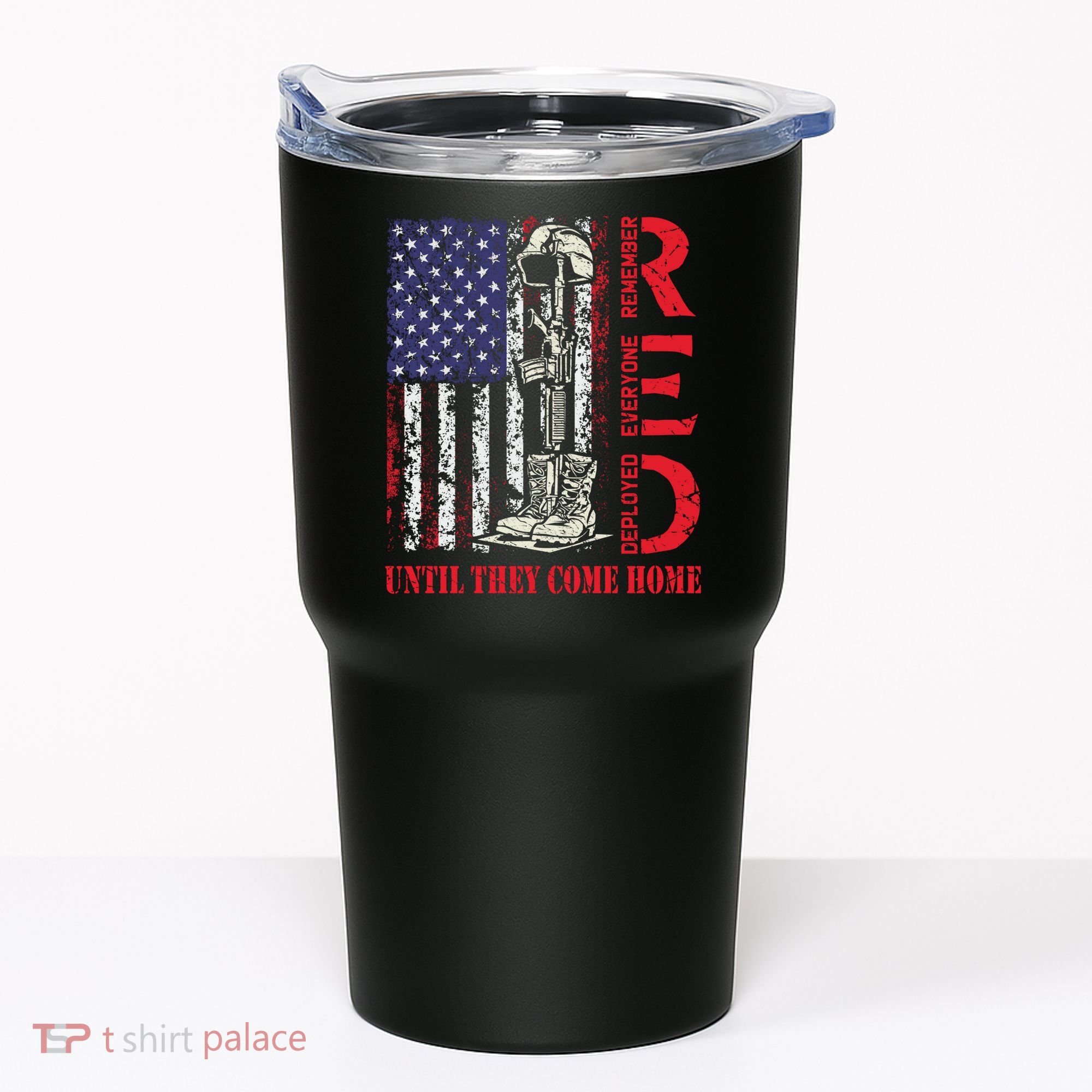 R.E.D. Military Remember Everyone Deployed Usa Flag Tumbler
