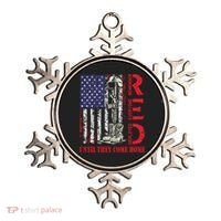 R.E.D. Military Remember Everyone Deployed Usa Flag Ornament thumb 0