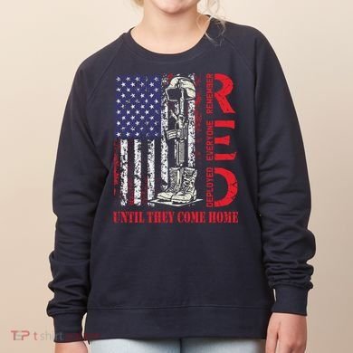 R.E.D. Military Remember Everyone Deployed Usa Flag Women's Sweatshirt