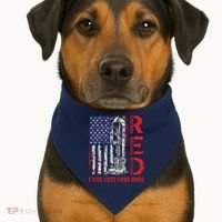 R.E.D. Military Remember Everyone Deployed Usa Flag USA-Made Doggie Bandana thumb 1