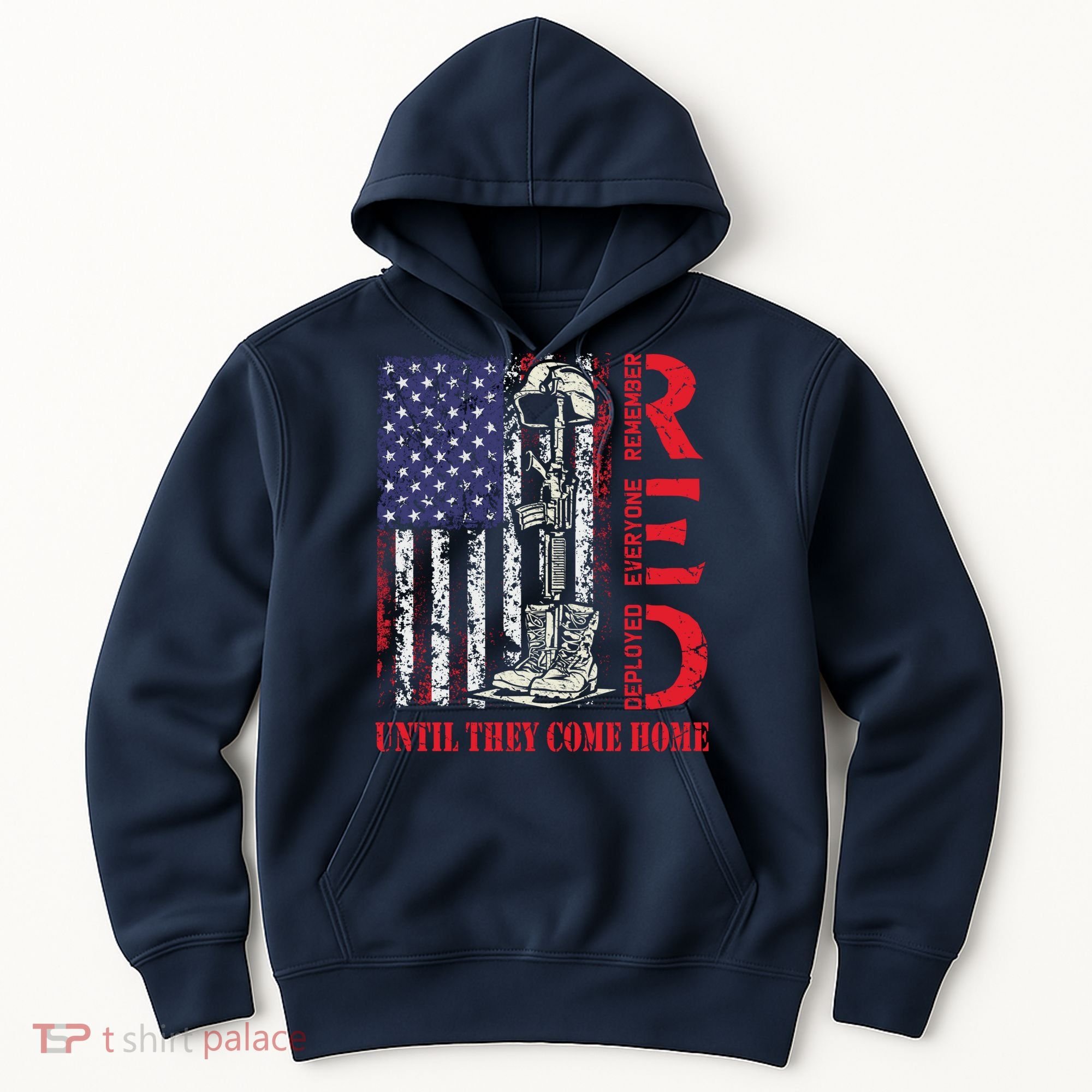 R.E.D. Military Remember Everyone Deployed Usa Flag Hoodie