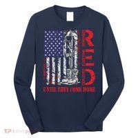 R.E.D. Military Remember Everyone Deployed Usa Flag Long Sleeve Shirt thumb 0
