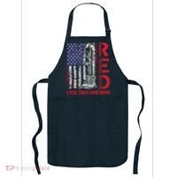 R.E.D. Military Remember Everyone Deployed Usa Flag Apron thumb 0