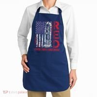 R.E.D. Military Remember Everyone Deployed Usa Flag Apron thumb 2