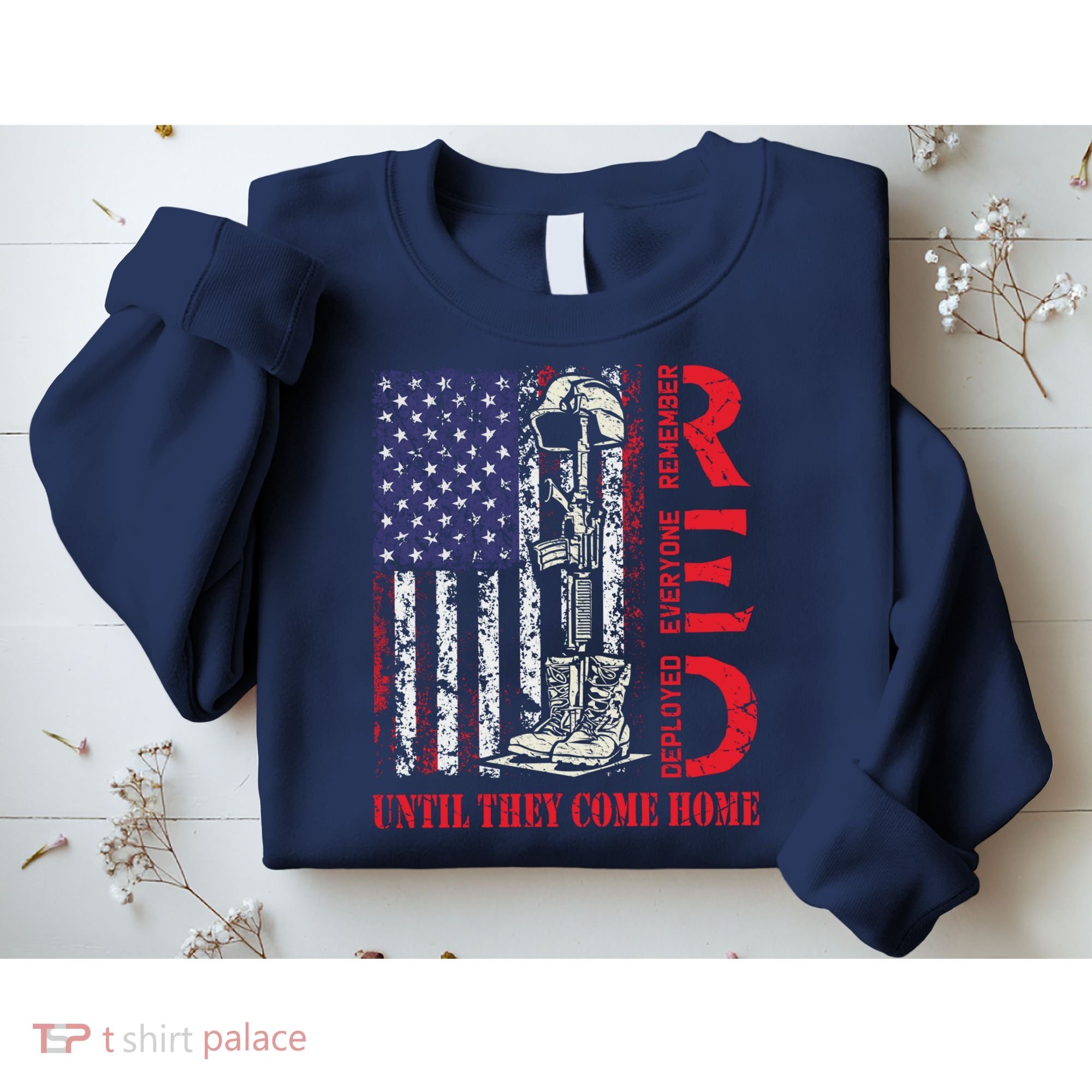 R.E.D. Military Remember Everyone Deployed Usa Flag Sweatshirt