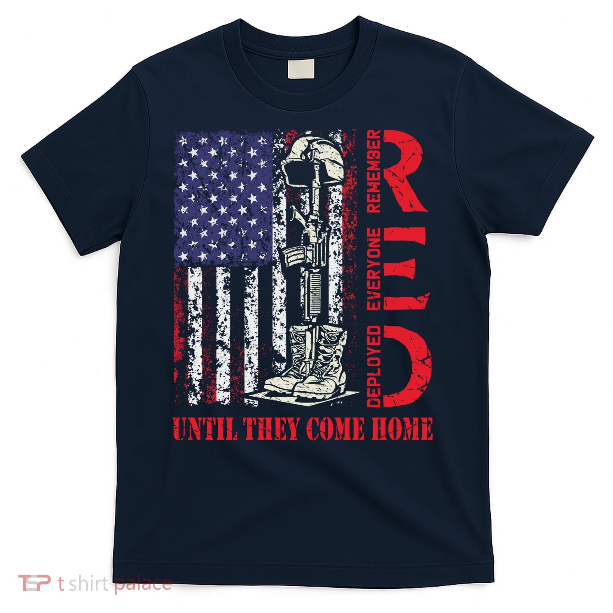 R.E.D. Military Remember Everyone Deployed Usa Flag T-Shirt