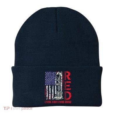 R.E.D. Military Remember Everyone Deployed Usa Flag Beanie