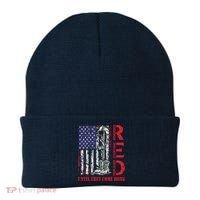 R.E.D. Military Remember Everyone Deployed Usa Flag Beanie thumb 0