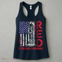R.E.D. Military Remember Everyone Deployed Usa Flag Women's Tank Top thumb 3