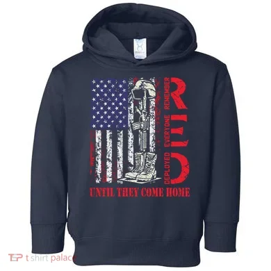 R.E.D. Military Remember Everyone Deployed Usa Flag Toddler Hoodie