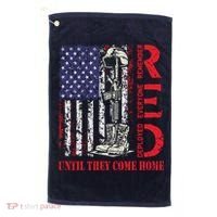 R.E.D. Military Remember Everyone Deployed Usa Flag Golf Towel thumb 0