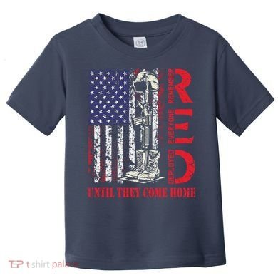 R.E.D. Military Remember Everyone Deployed Usa Flag Toddler T-Shirt