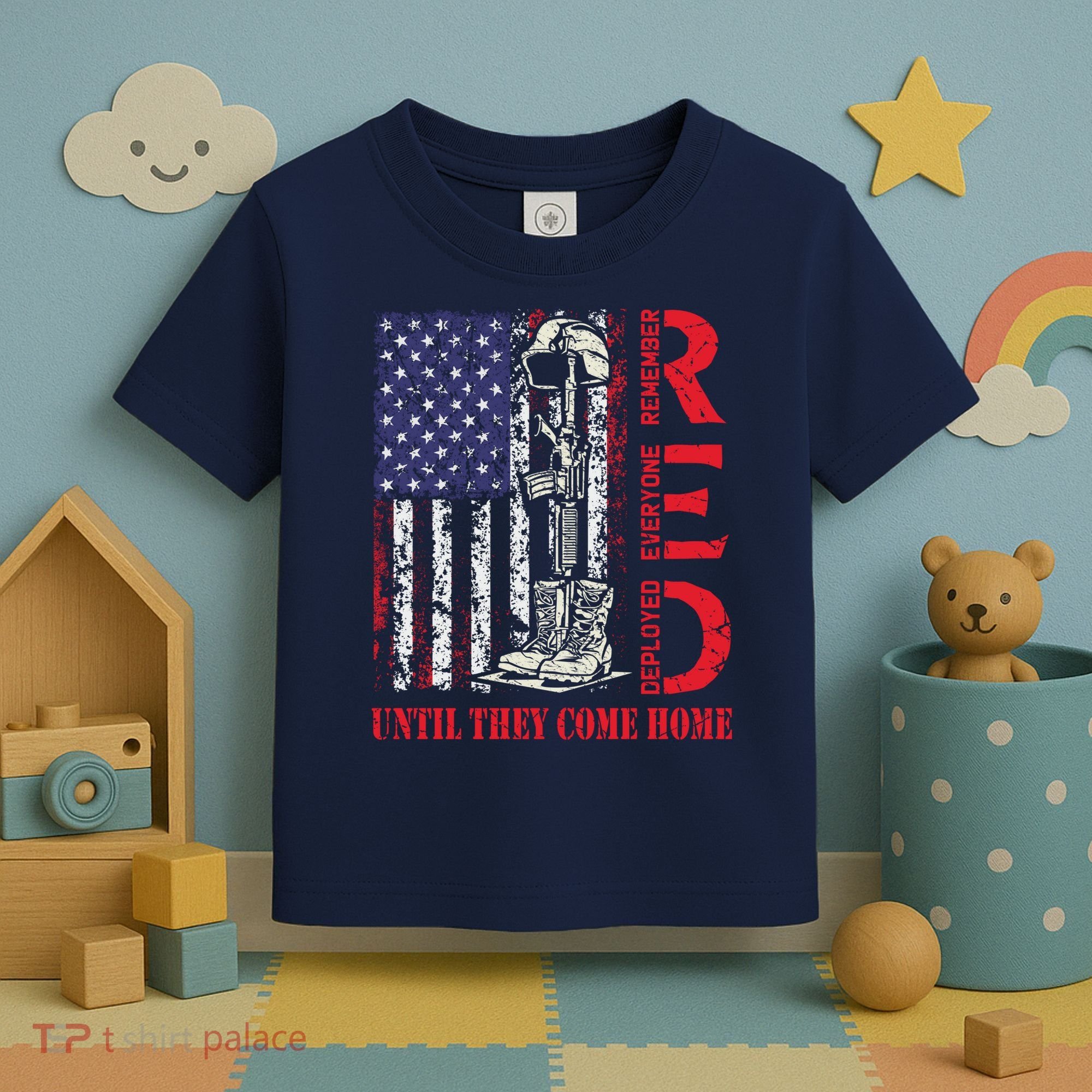 R.E.D. Military Remember Everyone Deployed Usa Flag Toddler T-Shirt