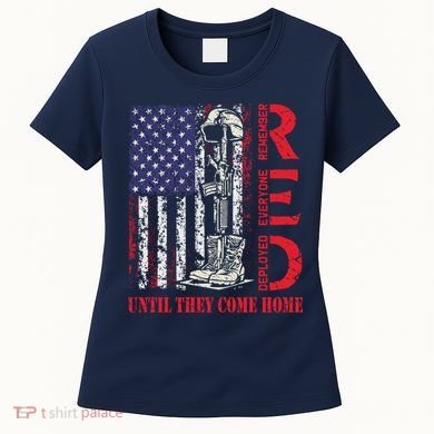 R.E.D. Military Remember Everyone Deployed Usa Flag Women's T-Shirt