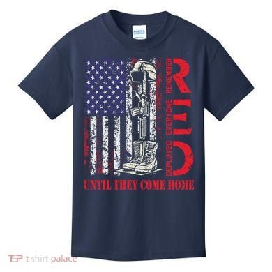 R.E.D. Military Remember Everyone Deployed Usa Flag Kids T-Shirt
