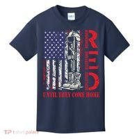 R.E.D. Military Remember Everyone Deployed Usa Flag Kids T-Shirt thumb 0
