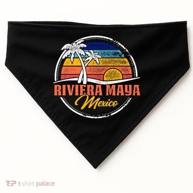 Riviera Maya Retro Sunset USA-Made Doggie Bandana