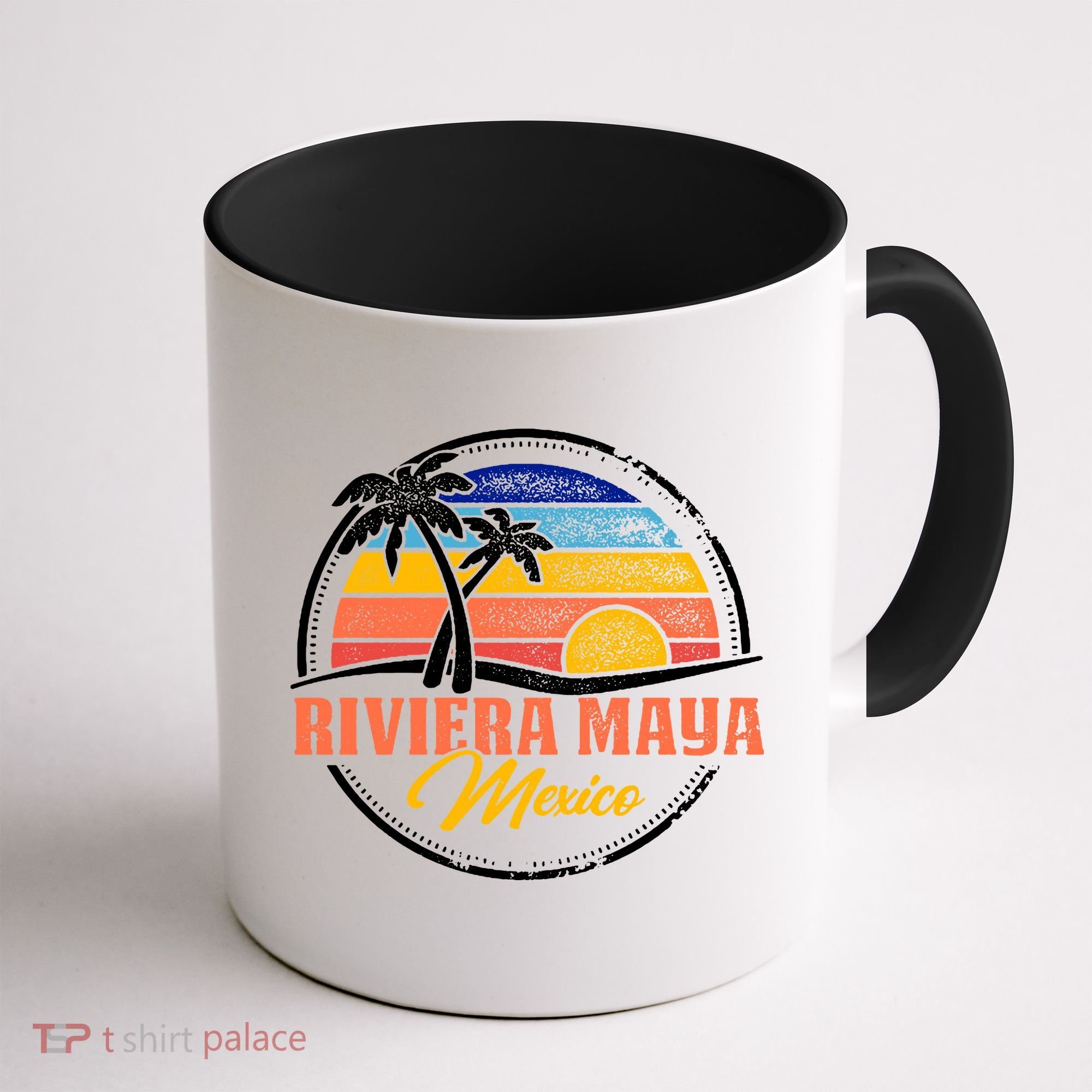 Riviera Maya Retro Sunset Coffee Mug
