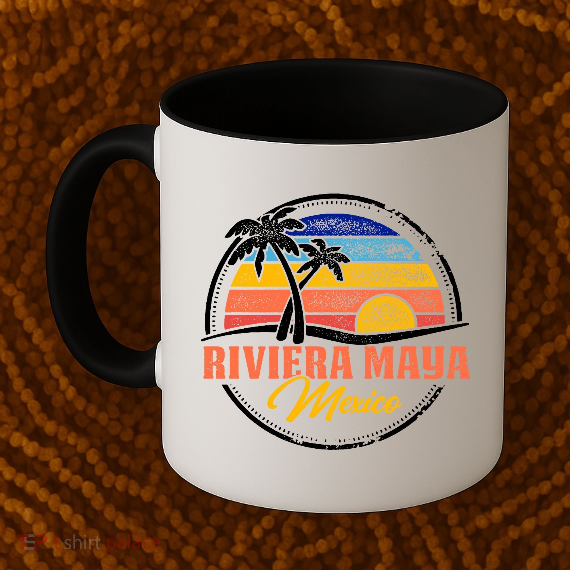 Riviera Maya Retro Sunset Coffee Mug