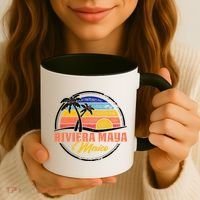 Riviera Maya Retro Sunset Coffee Mug thumb 3