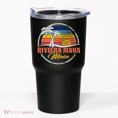 Riviera Maya Retro Sunset Tumbler