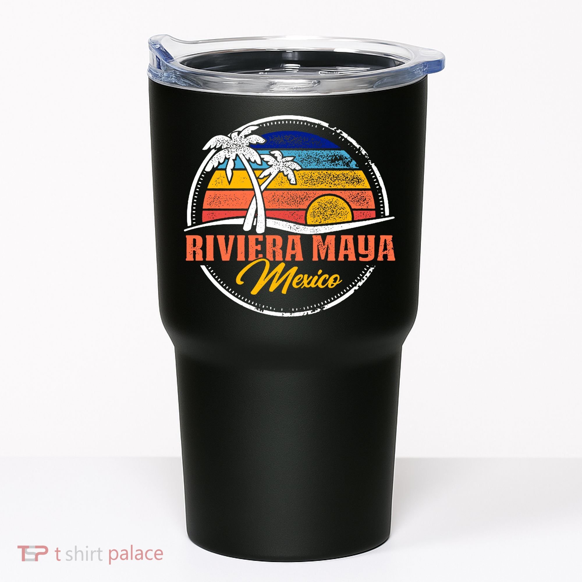 Riviera Maya Retro Sunset Tumbler