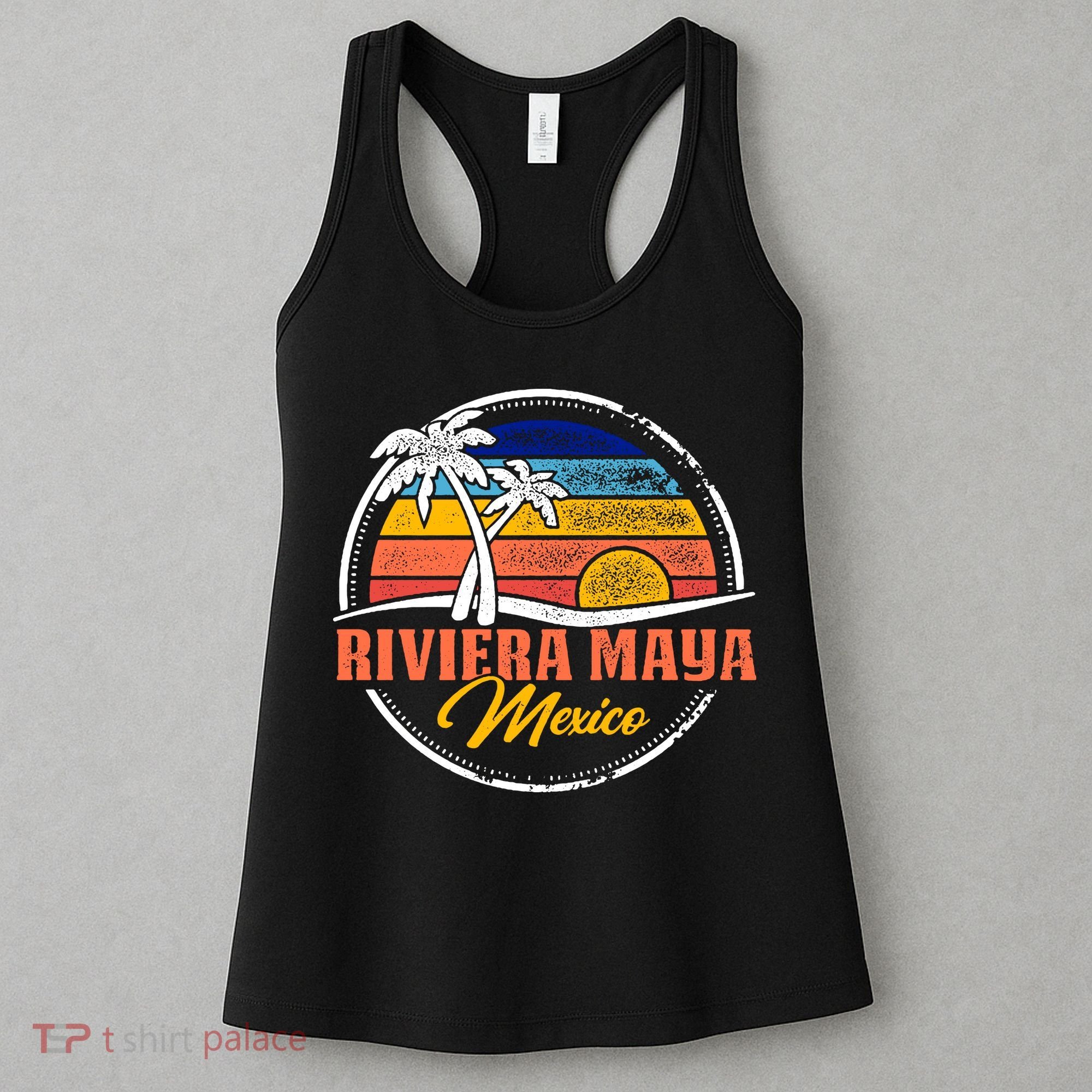 Riviera Maya Retro Sunset Women's Tank Top