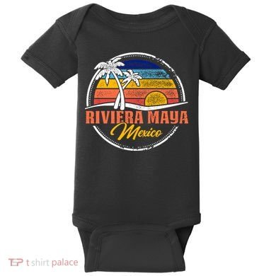 Riviera Maya Retro Sunset Baby Bodysuit