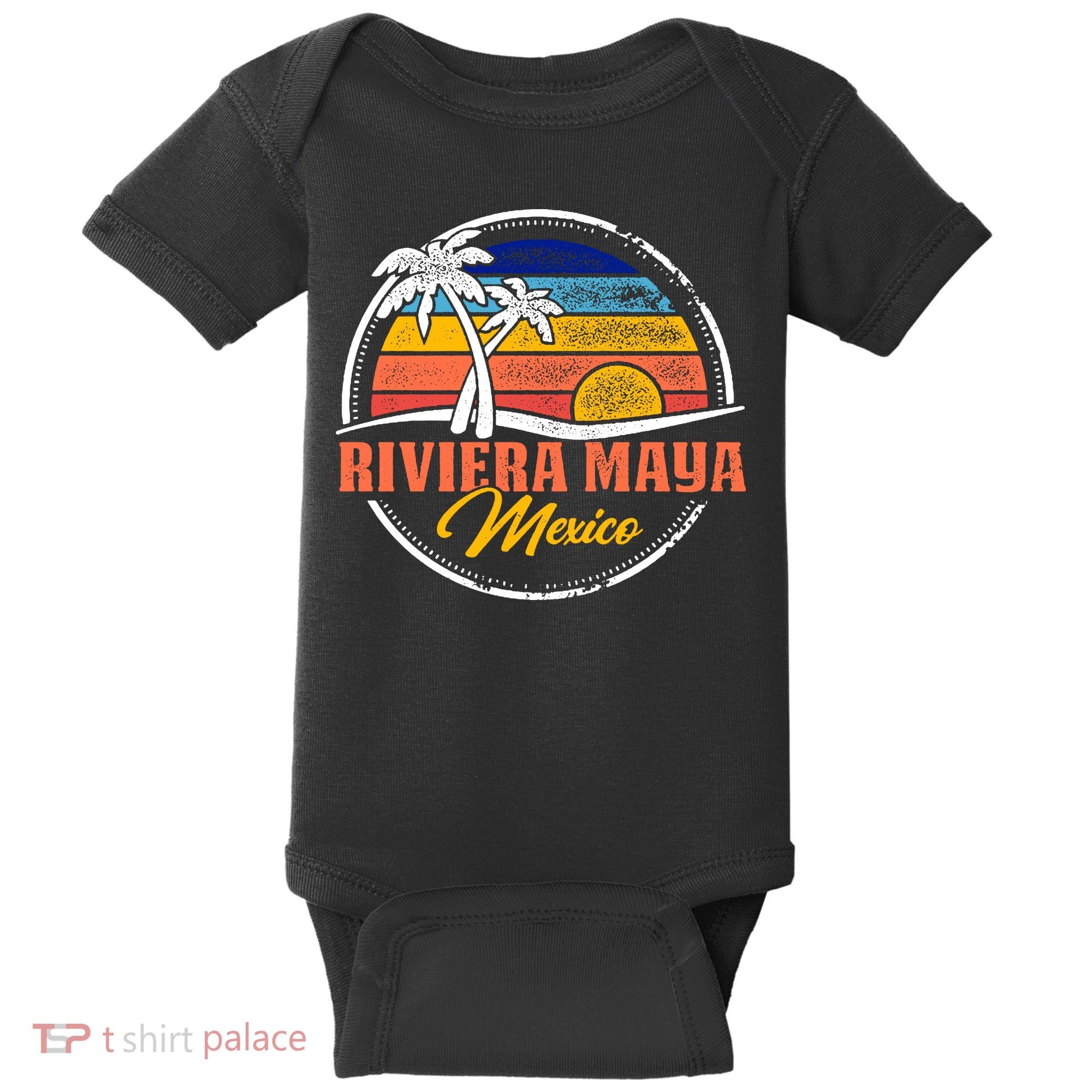 Riviera Maya Retro Sunset Baby Bodysuit