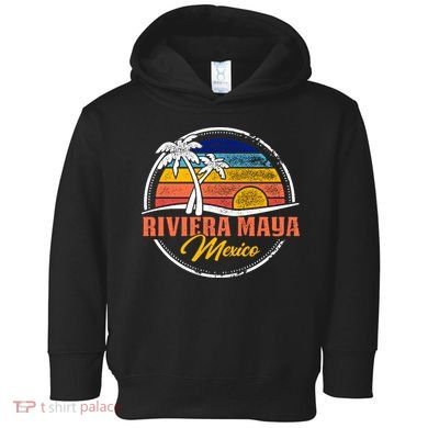 Riviera Maya Retro Sunset Toddler Hoodie