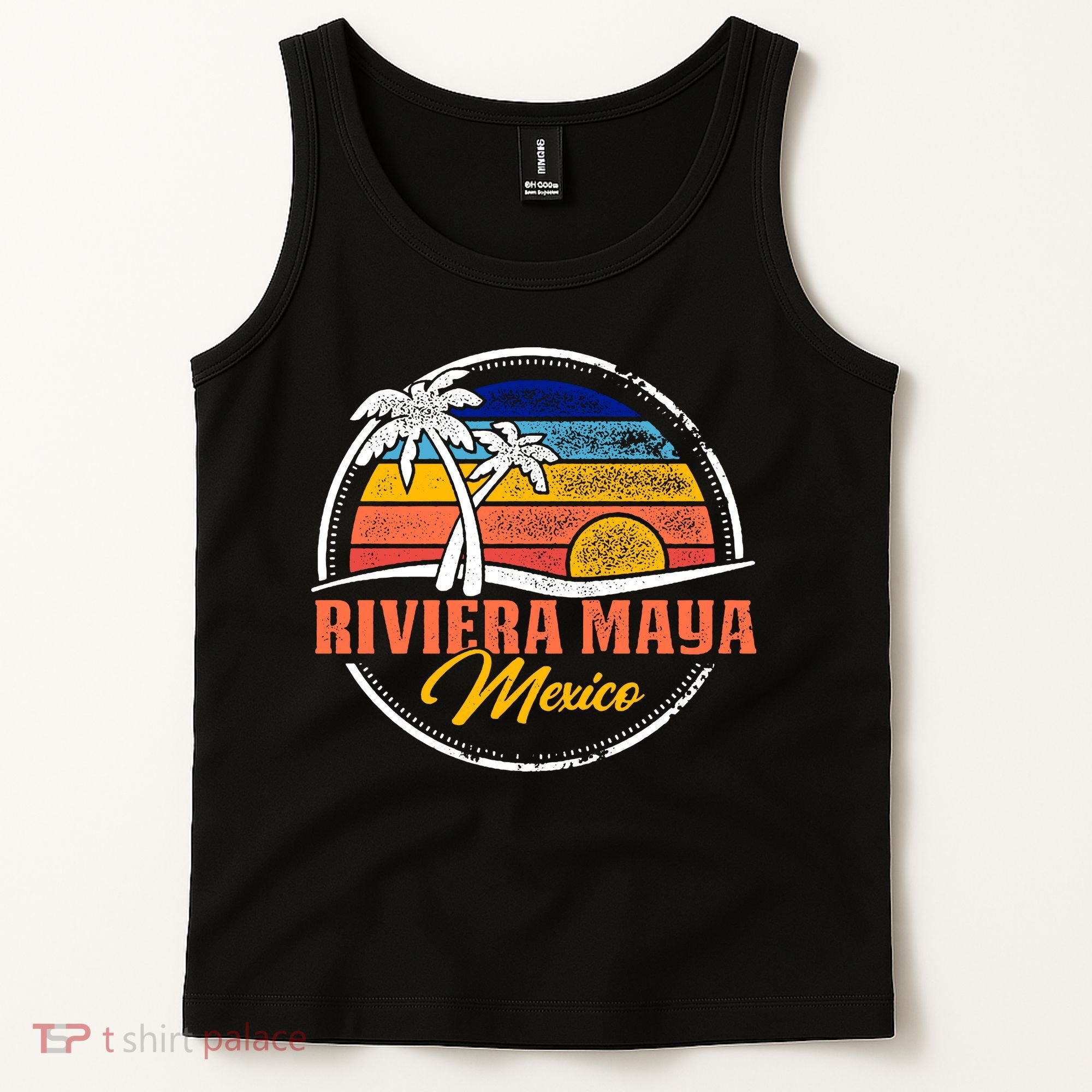 Riviera Maya Retro Sunset Tank Top