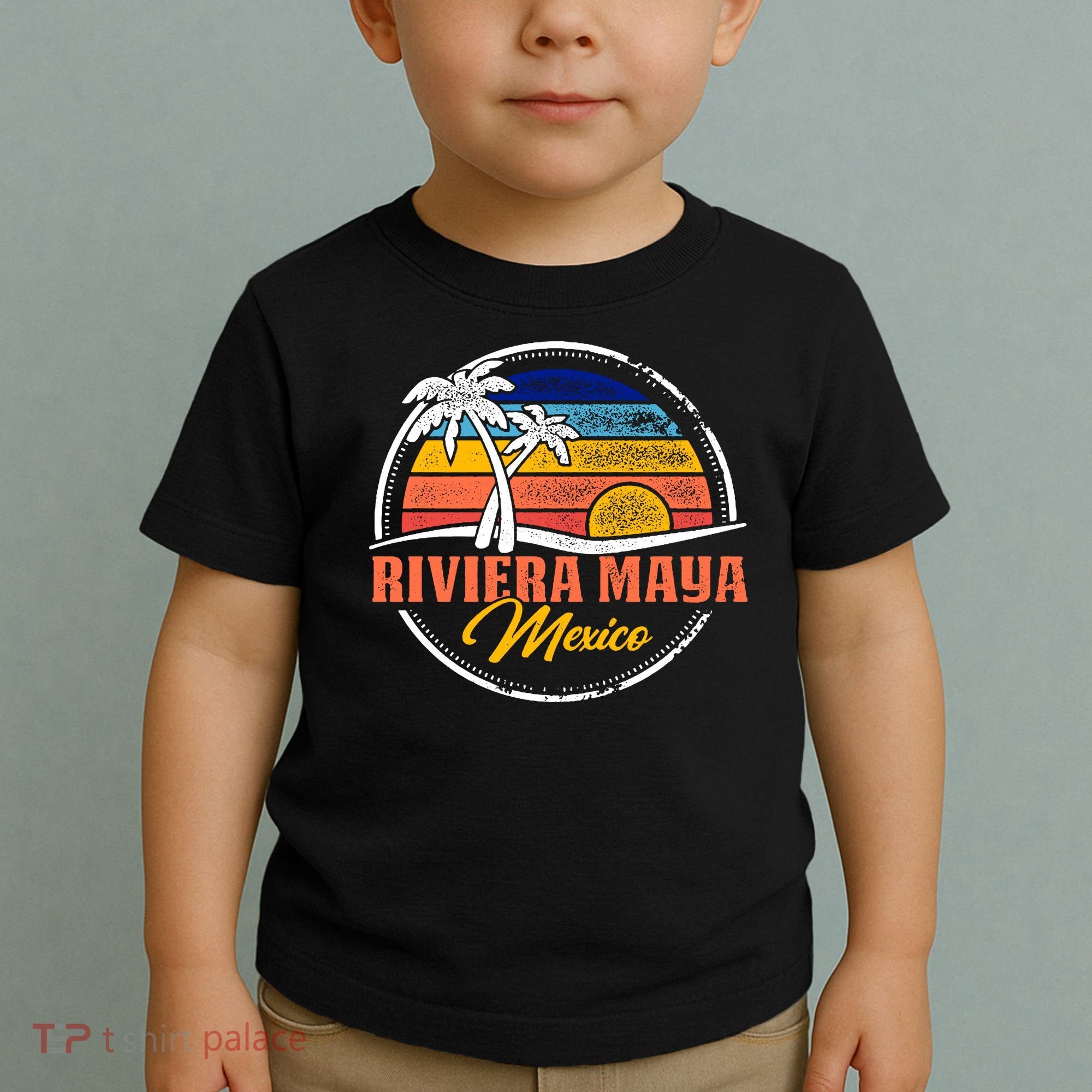 Riviera Maya Retro Sunset Toddler T-Shirt