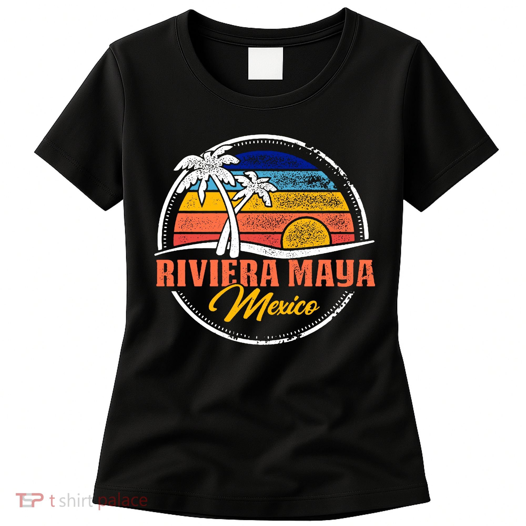 Riviera Maya Retro Sunset Women's T-Shirt