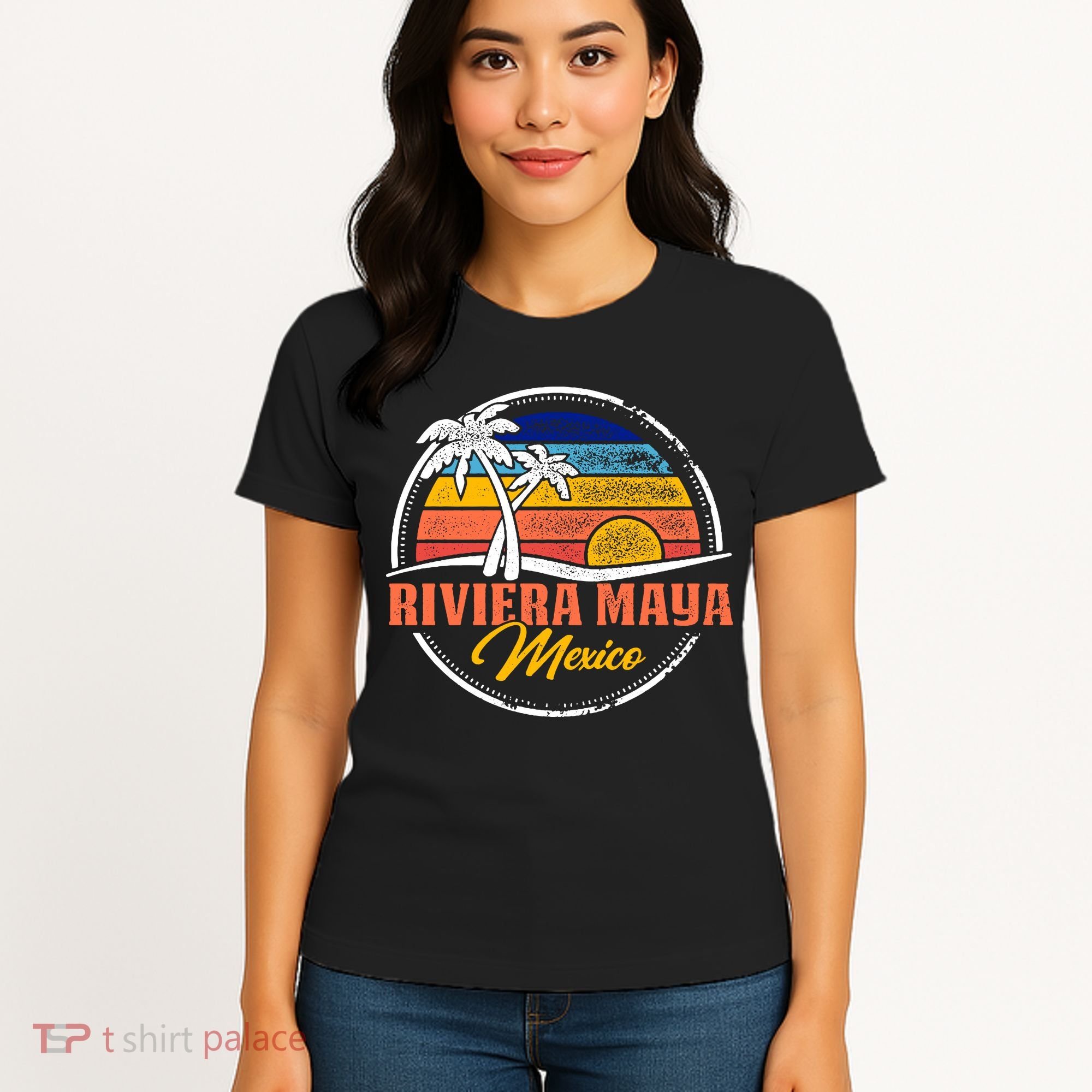 Riviera Maya Retro Sunset Women's T-Shirt
