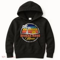 Riviera Maya Retro Sunset Kids Hoodie thumb 0
