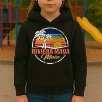 Riviera Maya Retro Sunset Kids Hoodie thumb 3