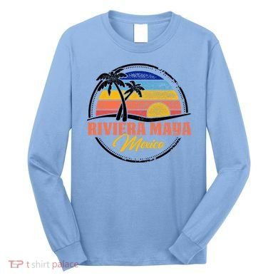 Riviera Maya Retro Sunset Long Sleeve Shirt