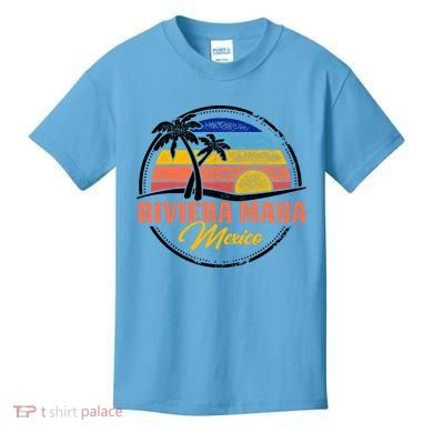 Riviera Maya Retro Sunset Kids T-Shirt