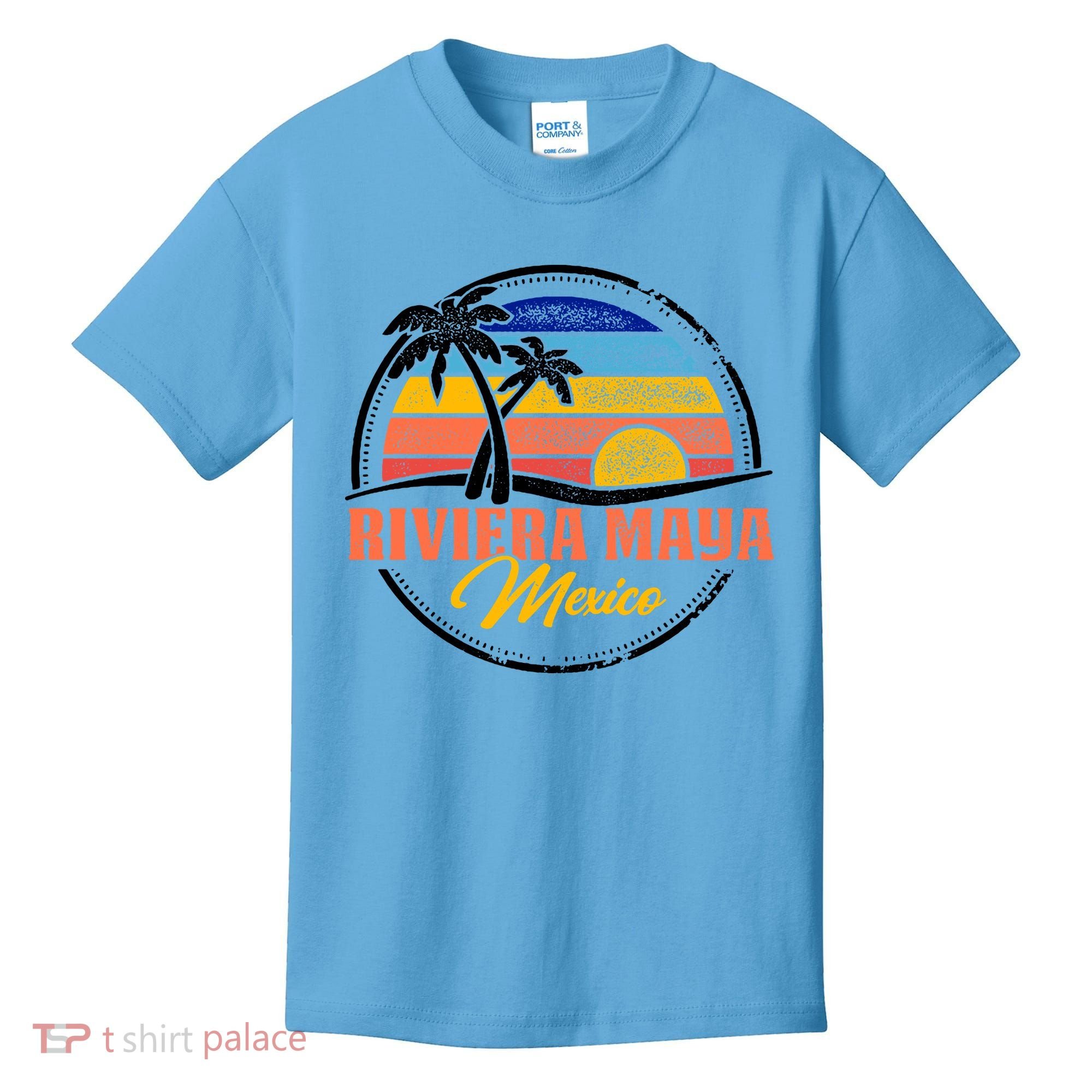 Riviera Maya Retro Sunset Kids T-Shirt
