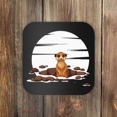 Retro Meerkat Coaster
