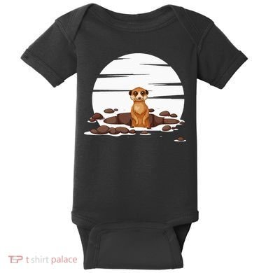 Retro Meerkat Baby Bodysuit