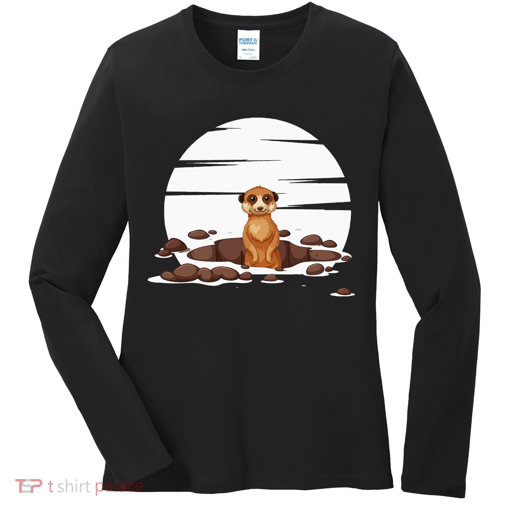 Retro Meerkat Women's Long Sleeve Shirt