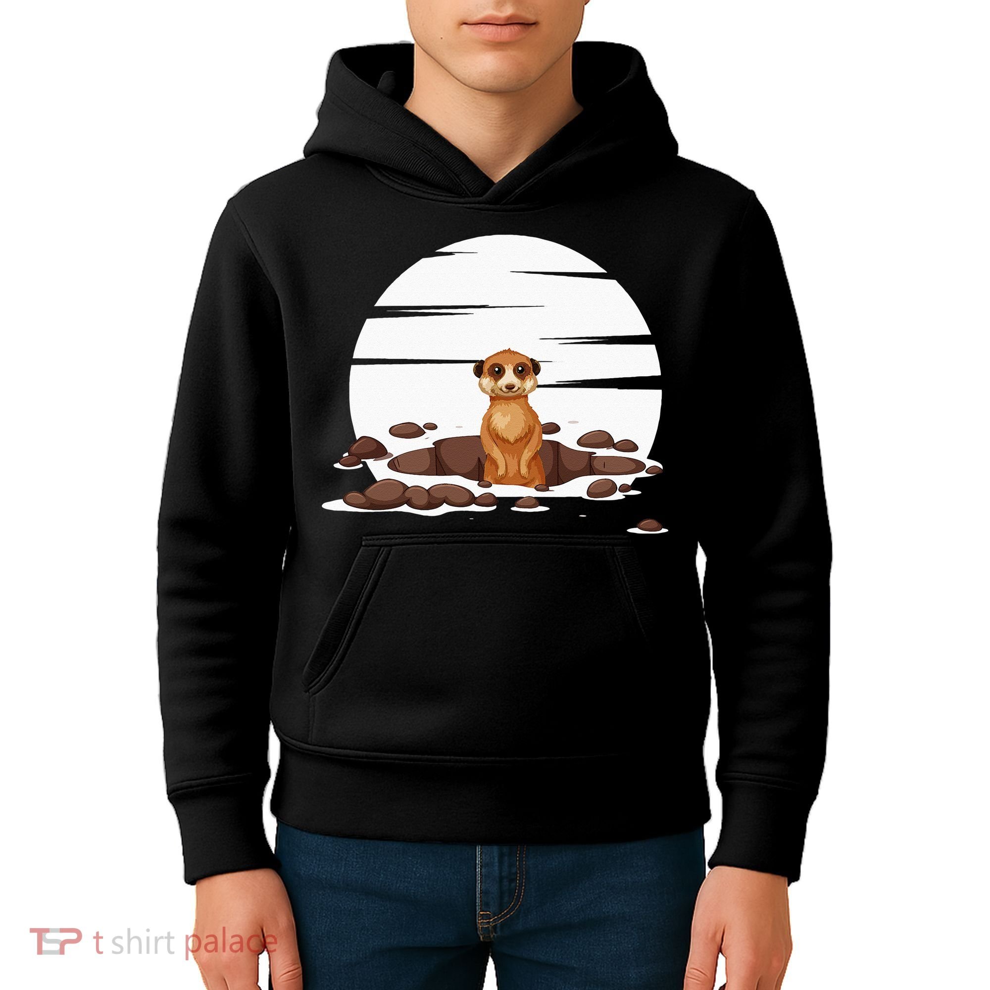 Retro Meerkat Kids Hoodie