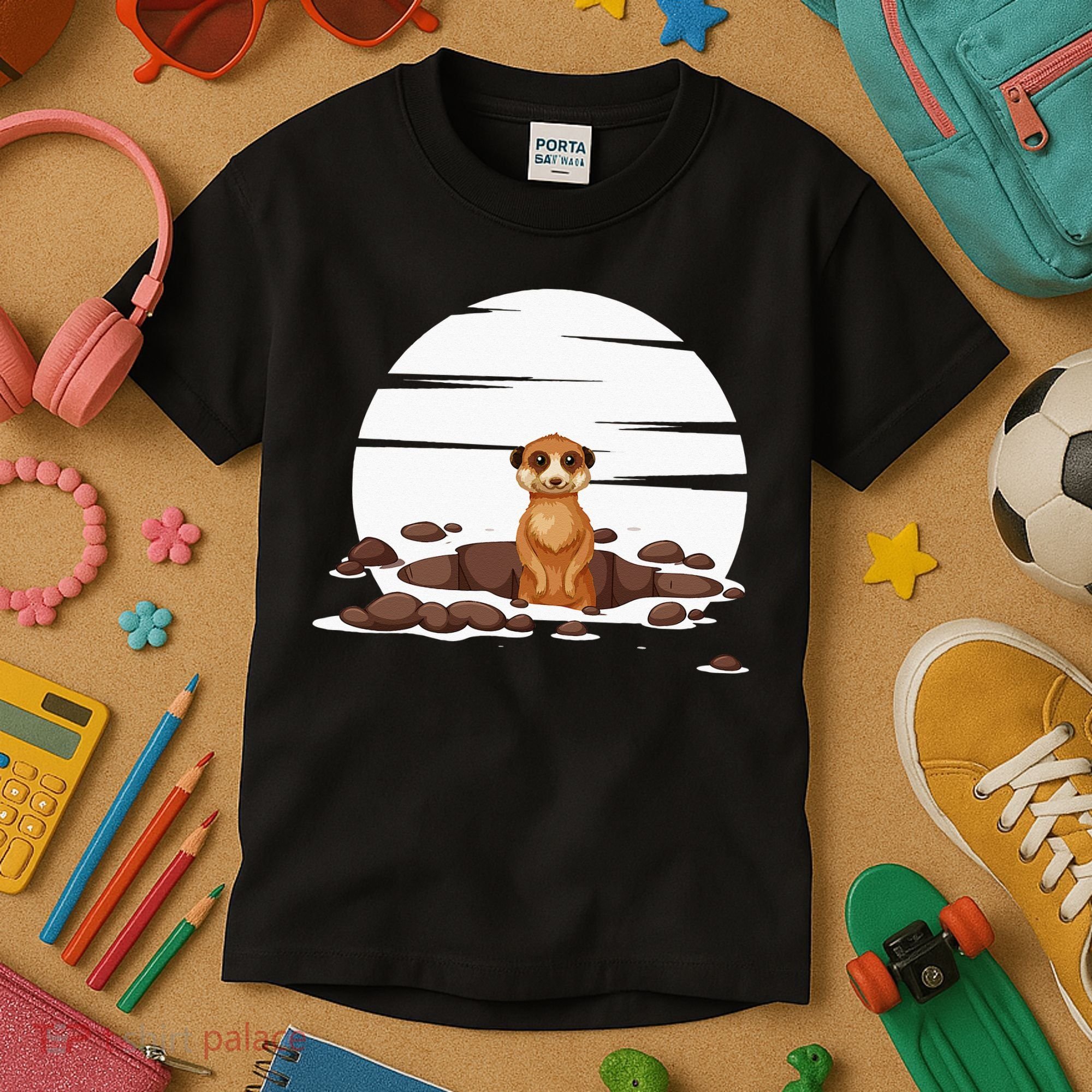 Retro Meerkat Kids T-Shirt
