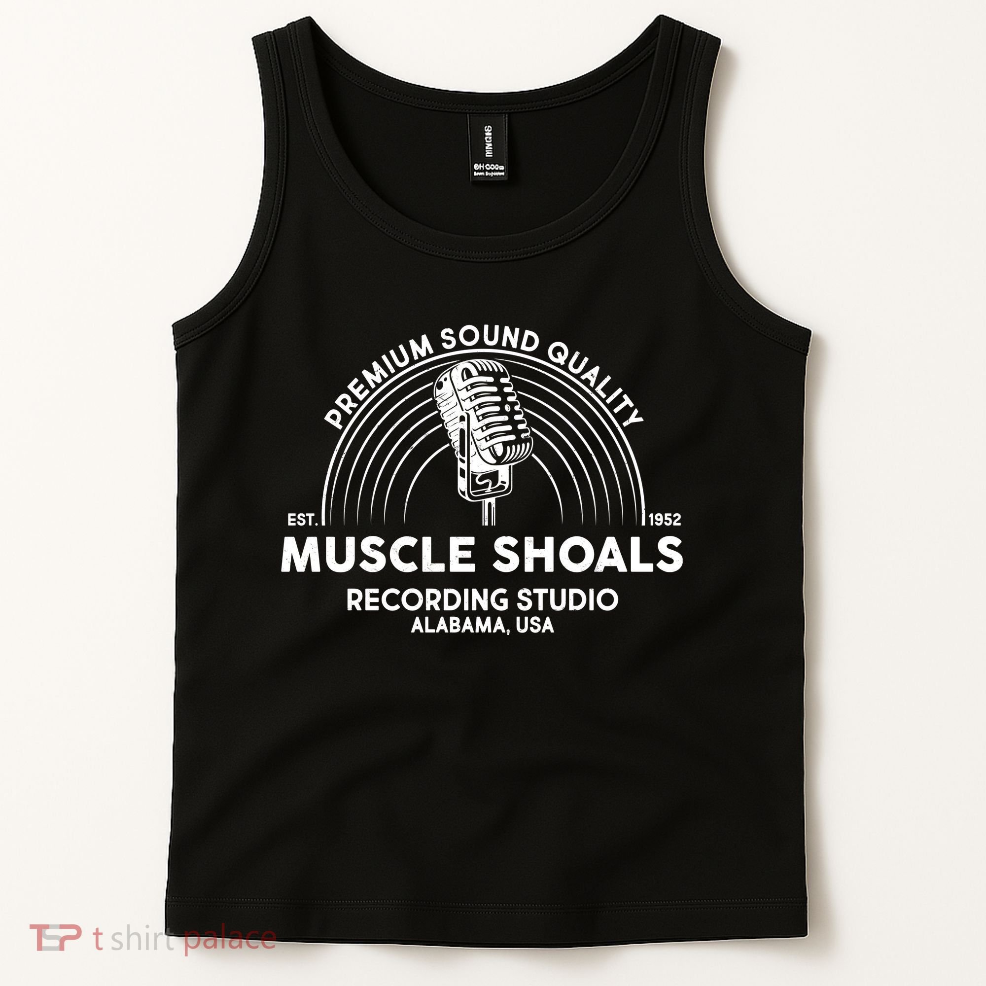 Retro Muscle Shoals Recording Studio Alabama USA Logo Tank Top