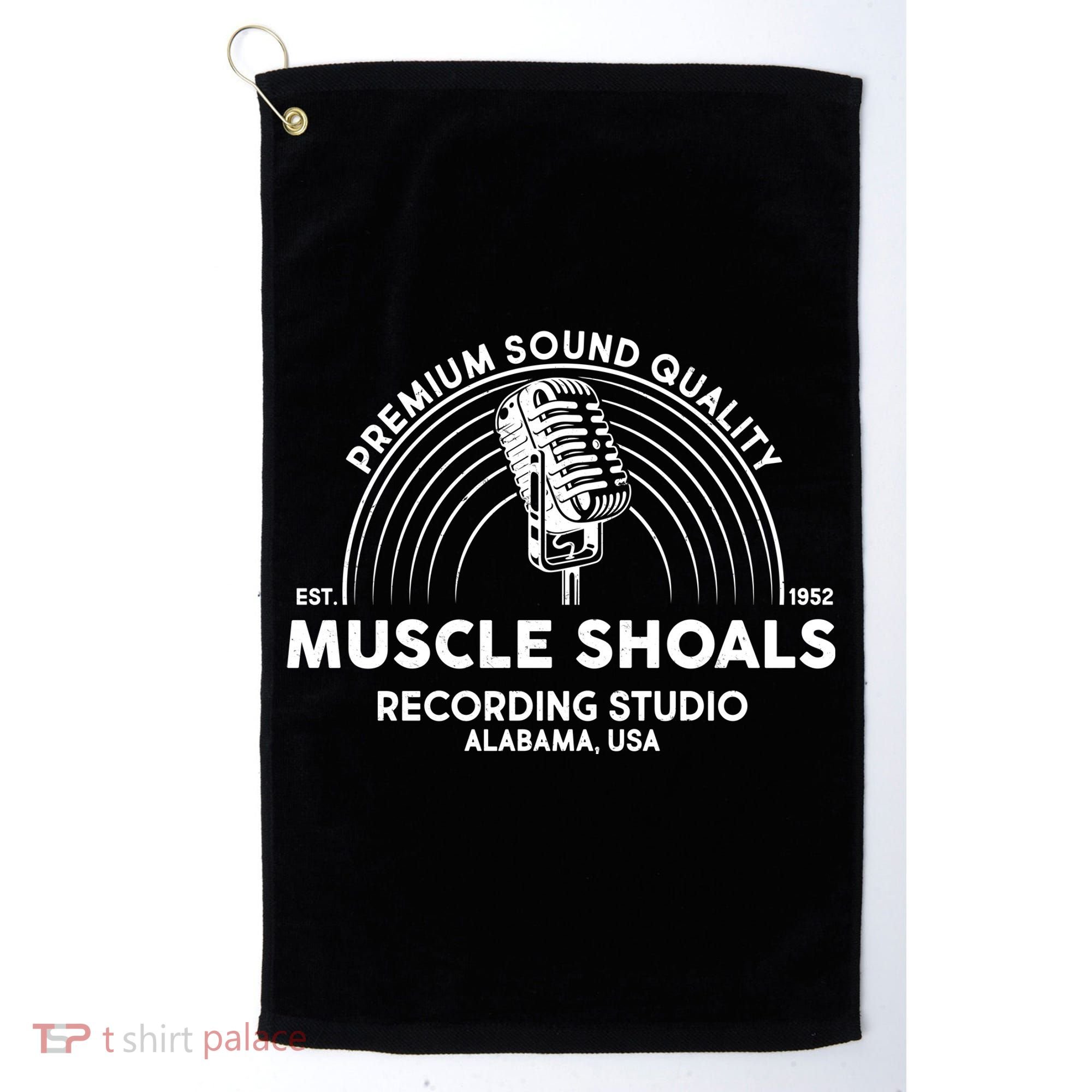 Retro Muscle Shoals Recording Studio Alabama USA Logo Golf Towel